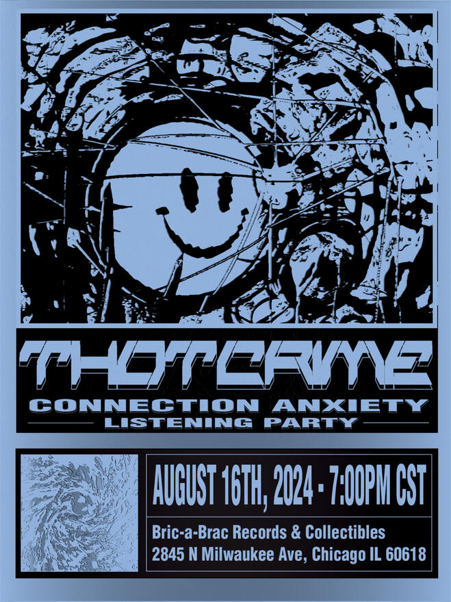 Thotcrime Listening Party Flyer 2024
